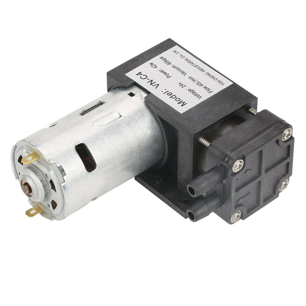 DC24V Mini Oilless Vacuum Pump -85kPa Vacuum Degree 40L/min for Gas Air Flow