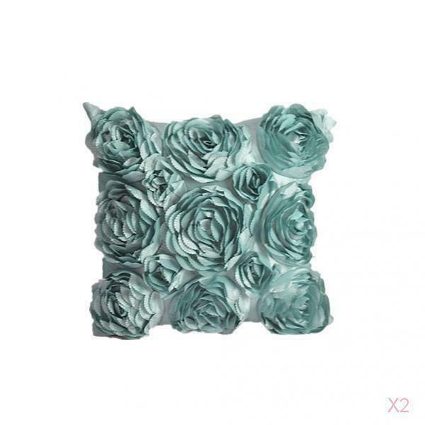 Flower Design Pillow Cover Linen Throw Sofa Cushion
