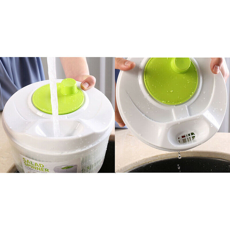Plastic Large Salad Spinner Leaf Dryer Lettuce Veg Drainer Dressing Herb Wate TL