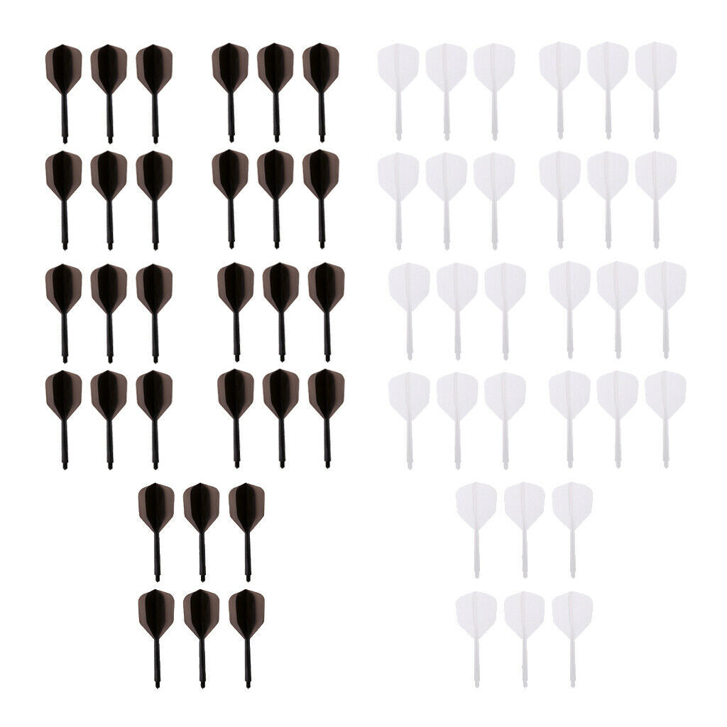 Bulk 60pcs Pro Dart Shafts Stems Plastic for 2BA Thread Barrels Supplies