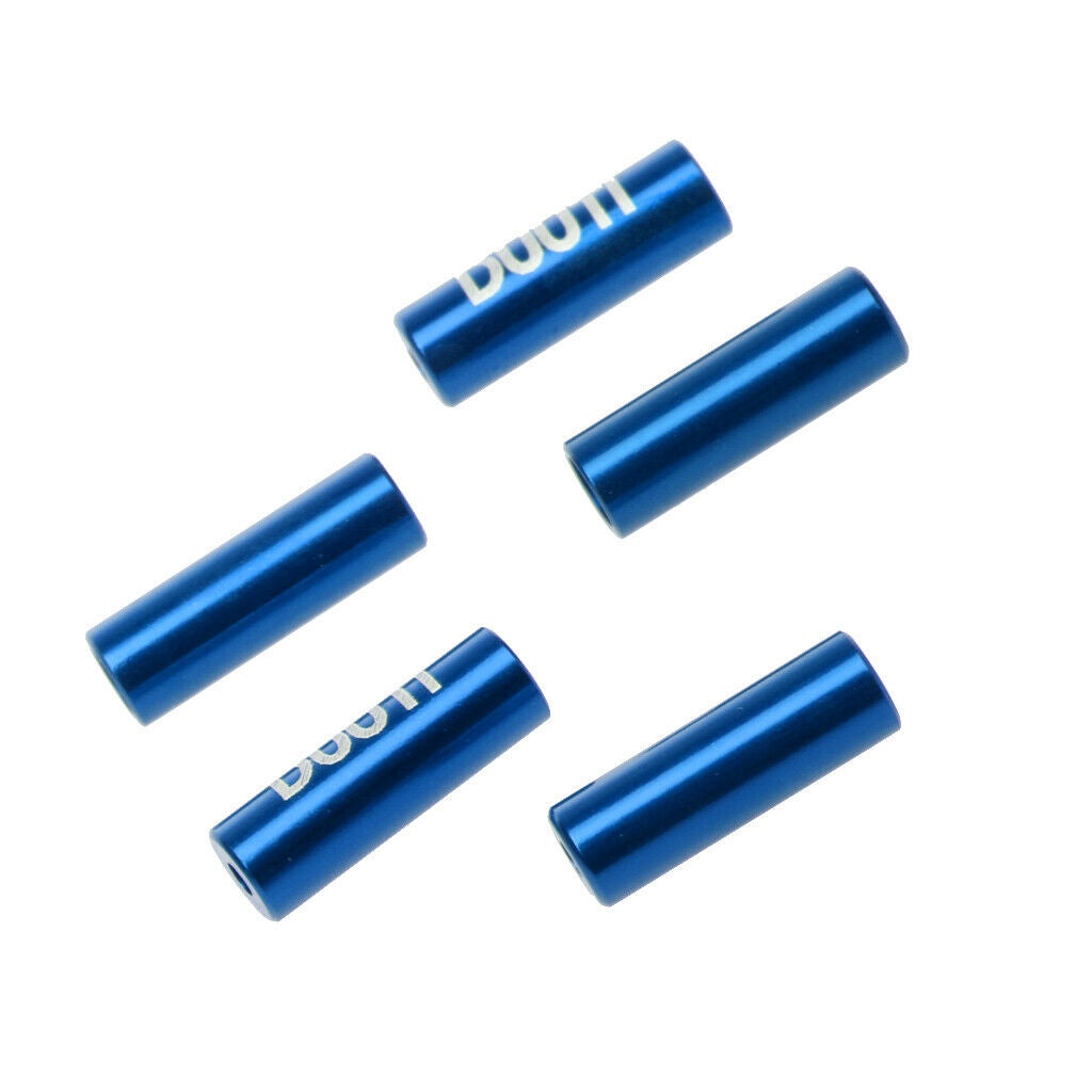 5PC 4mm Alloy Bike Bicycle Brake Shift Housing Line Ferrules End Caps Blue