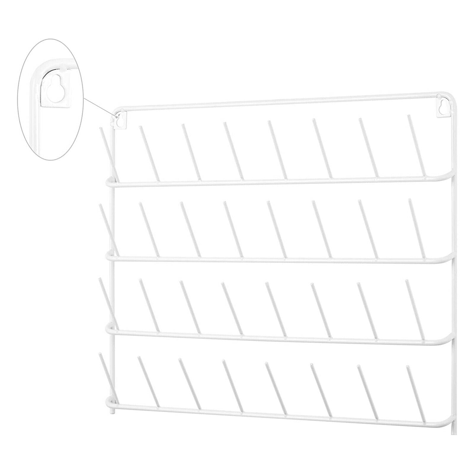 Metal Wall Hanging Thread Holder 32-Spool Sewing Thread Rack Organizer Tools