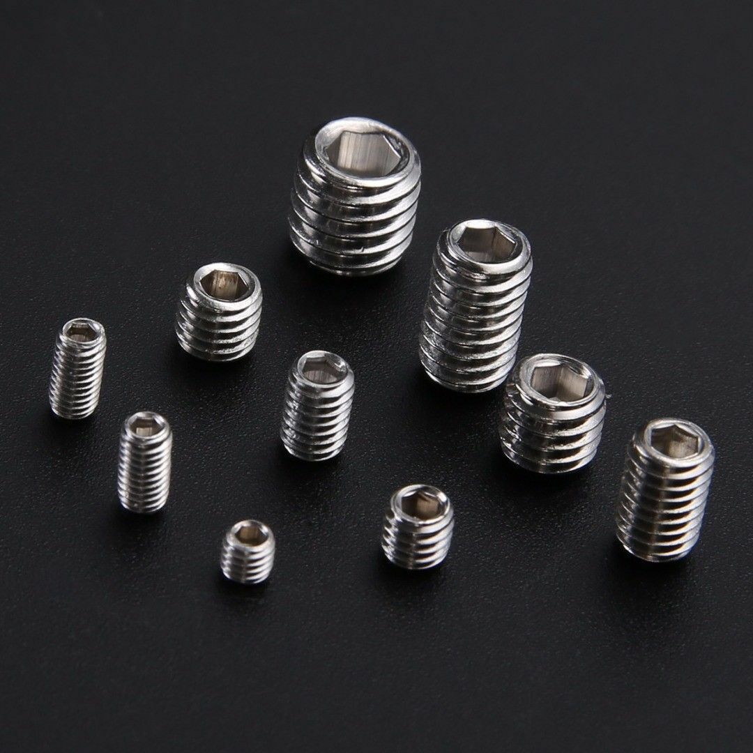 200pcs M3-M8 Stainless Steel Hex Socket Set Screw Grub Screws Assortment Kit NEW