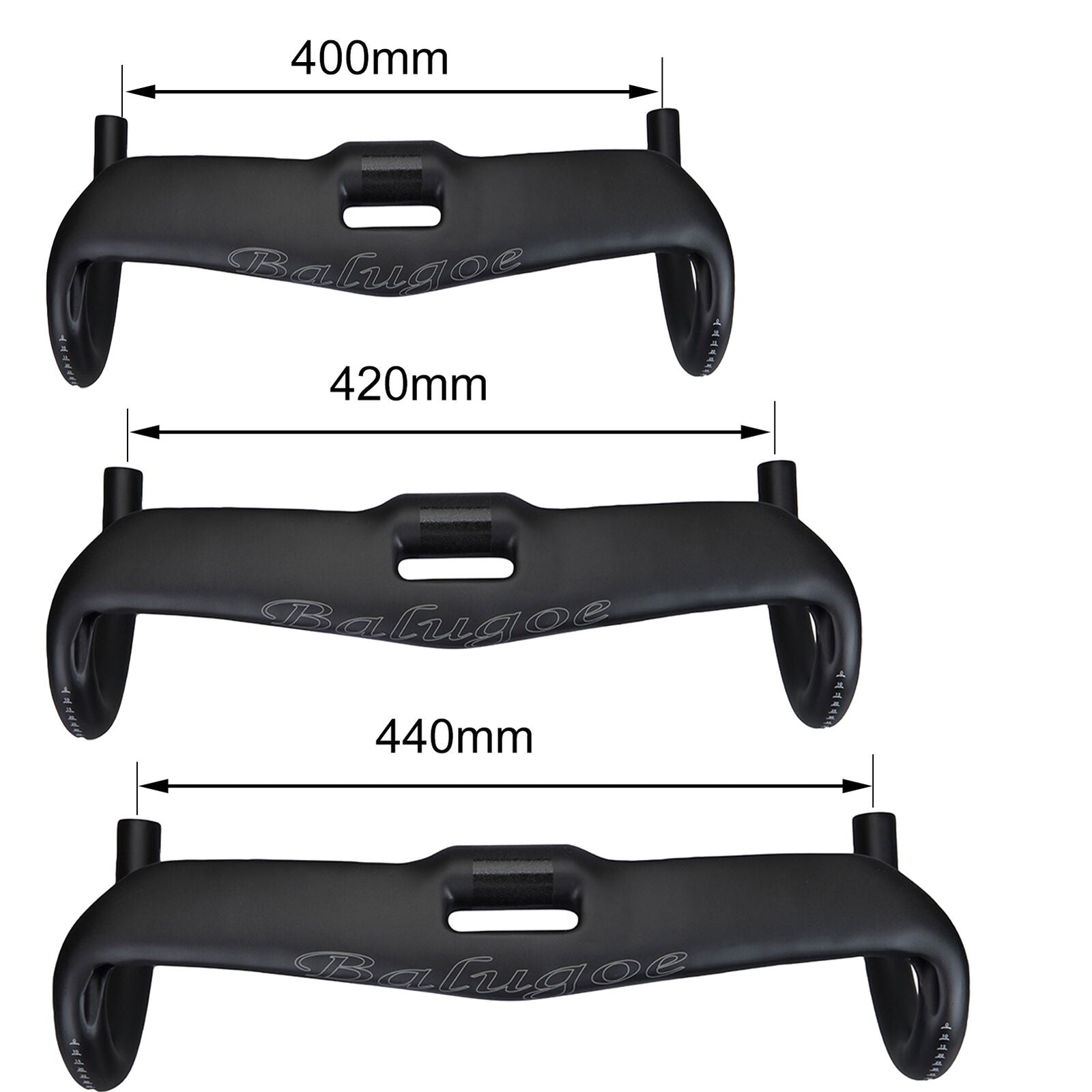 Black BALUGOE Handlebar Pressure Resistance Thickened Carbon Fiber Durable for O