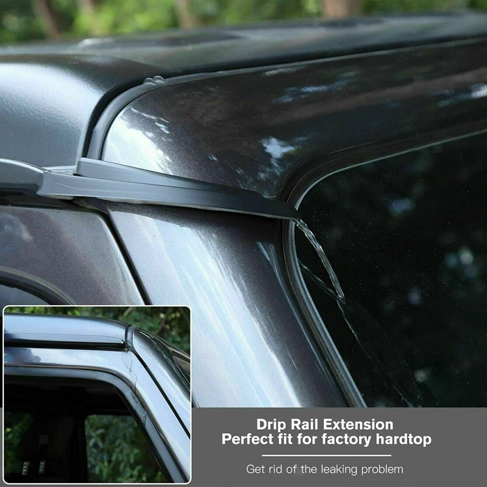 2PCS Water Rain Gutter Extension For Jeep Wrangler JL 2018-2020 Accessories