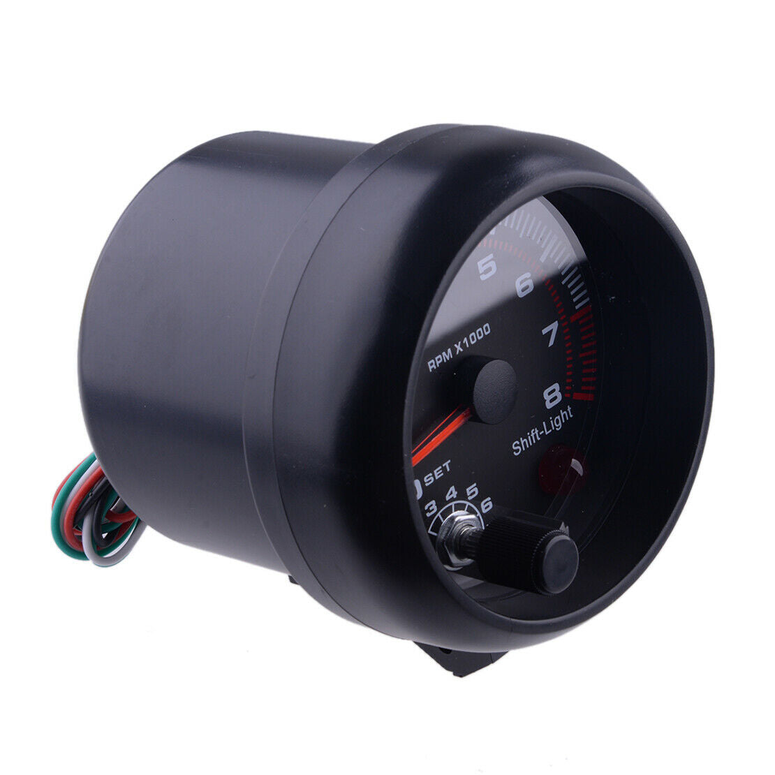 3.75" Universal Car Tachometer Tacho Gauge Meter LED Shift Light 0- 8000RPM 12V