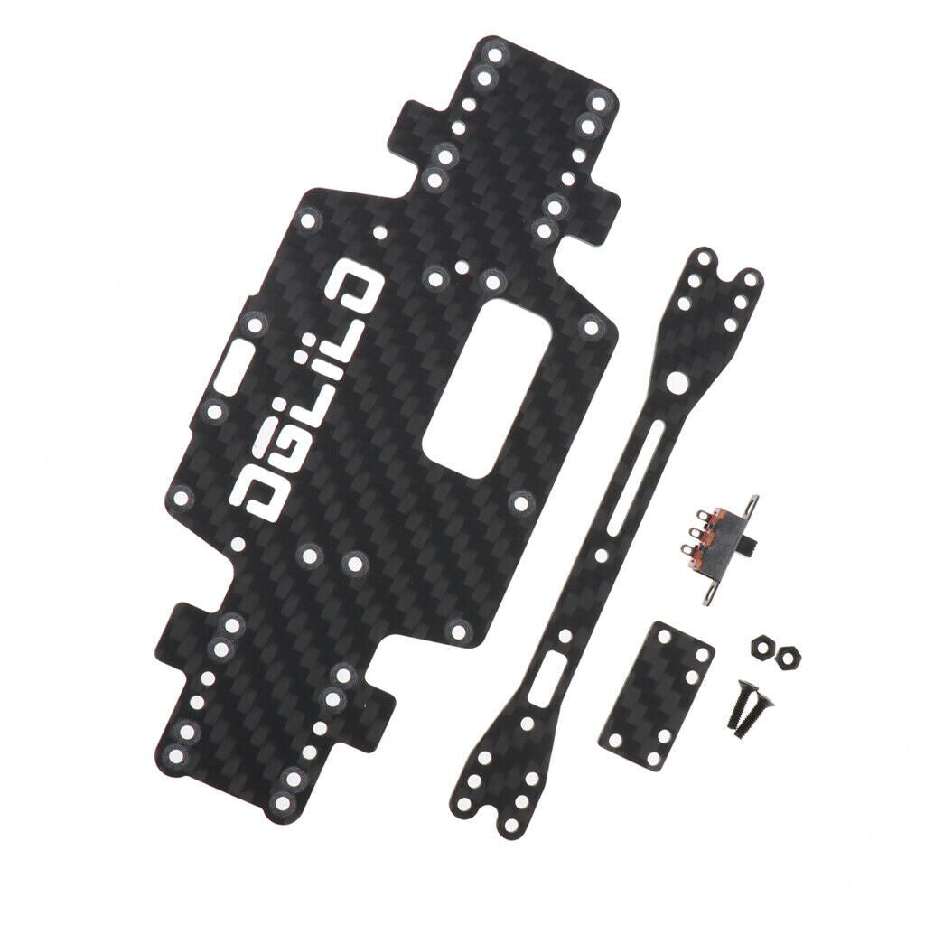 Carbon Fiber 1/28 RC Car Chassis Kit for Wltoys P939 K989 K999 Upgrade Parts