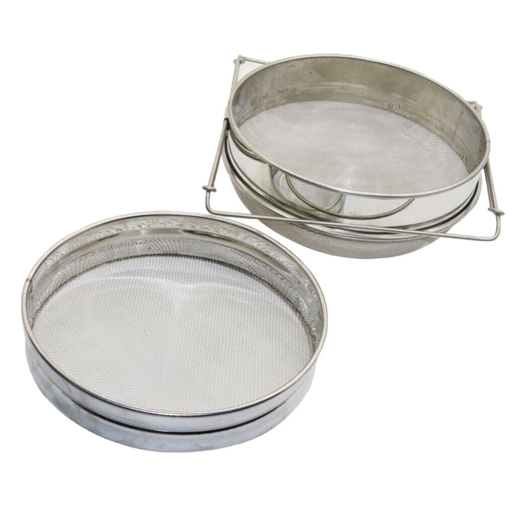 Stainless Steel Honey Strainer Double Sieve -- Bee Keeping Equipment Filter with