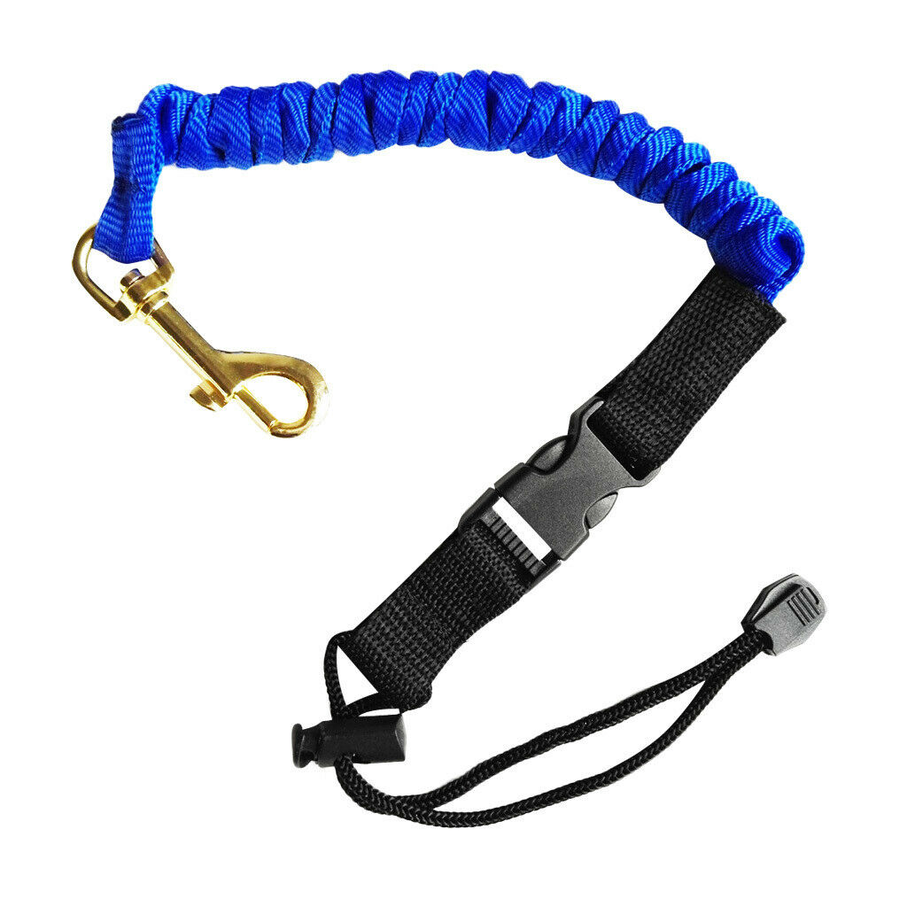 Adjustable Kayak Canoe Boating Safety Fishing Rod/Paddle Leash Blue 110cm