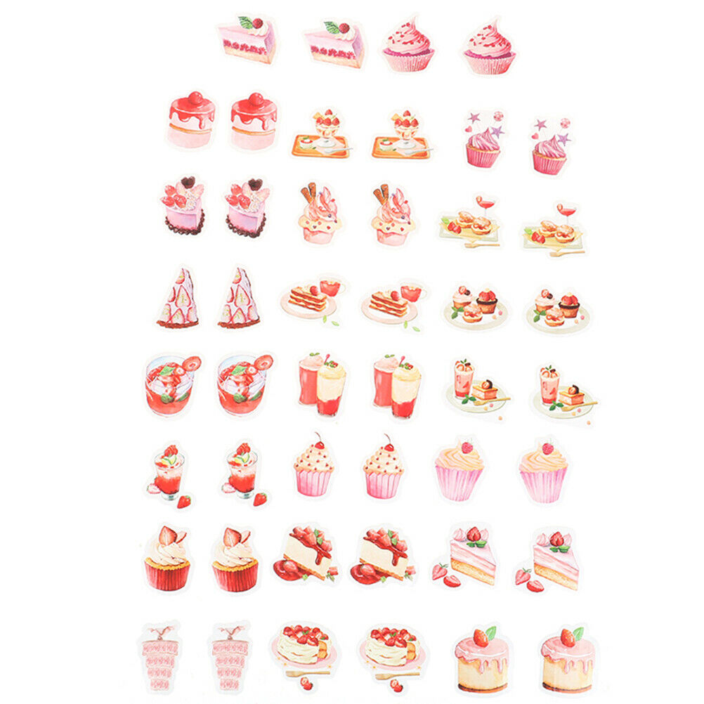 46pcs Cute strawberry dessert DIY Diary Craft Stickers Scrapbooking decor.l8