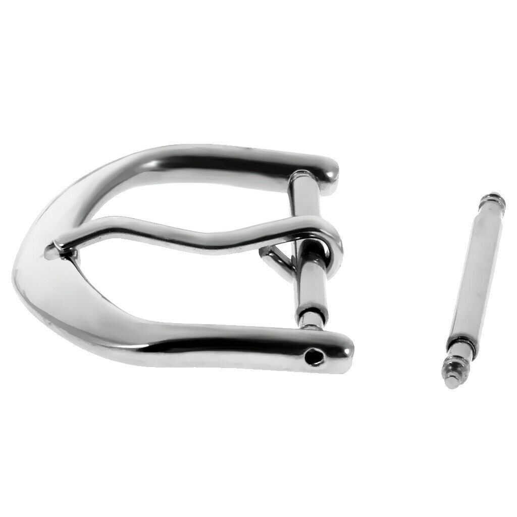 Watch Band Parts Pin Buckle Stainless Steel Leather Replacement Clasp 18mm