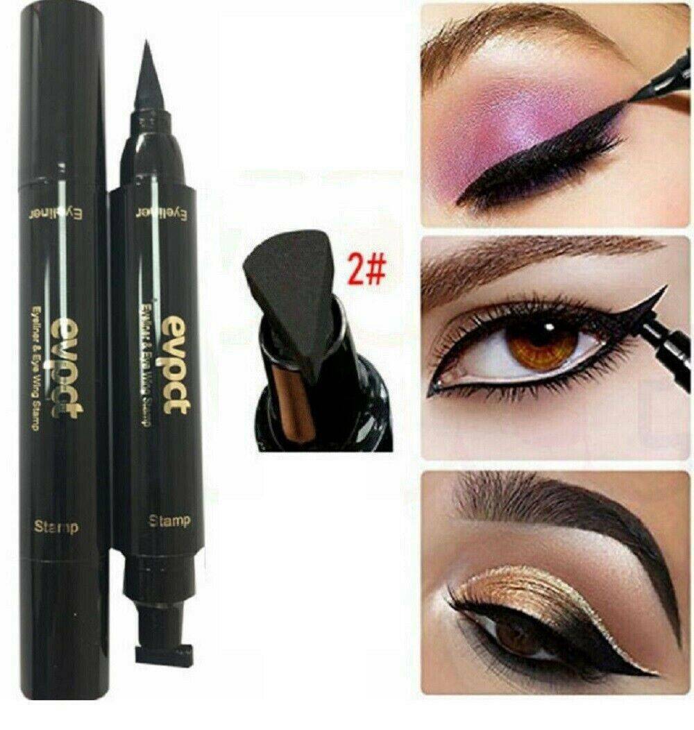 Black Winged Eyeliner Stamp Waterproof Eye Liner Pencil Liquid Pen Vamp Cat Eye.
