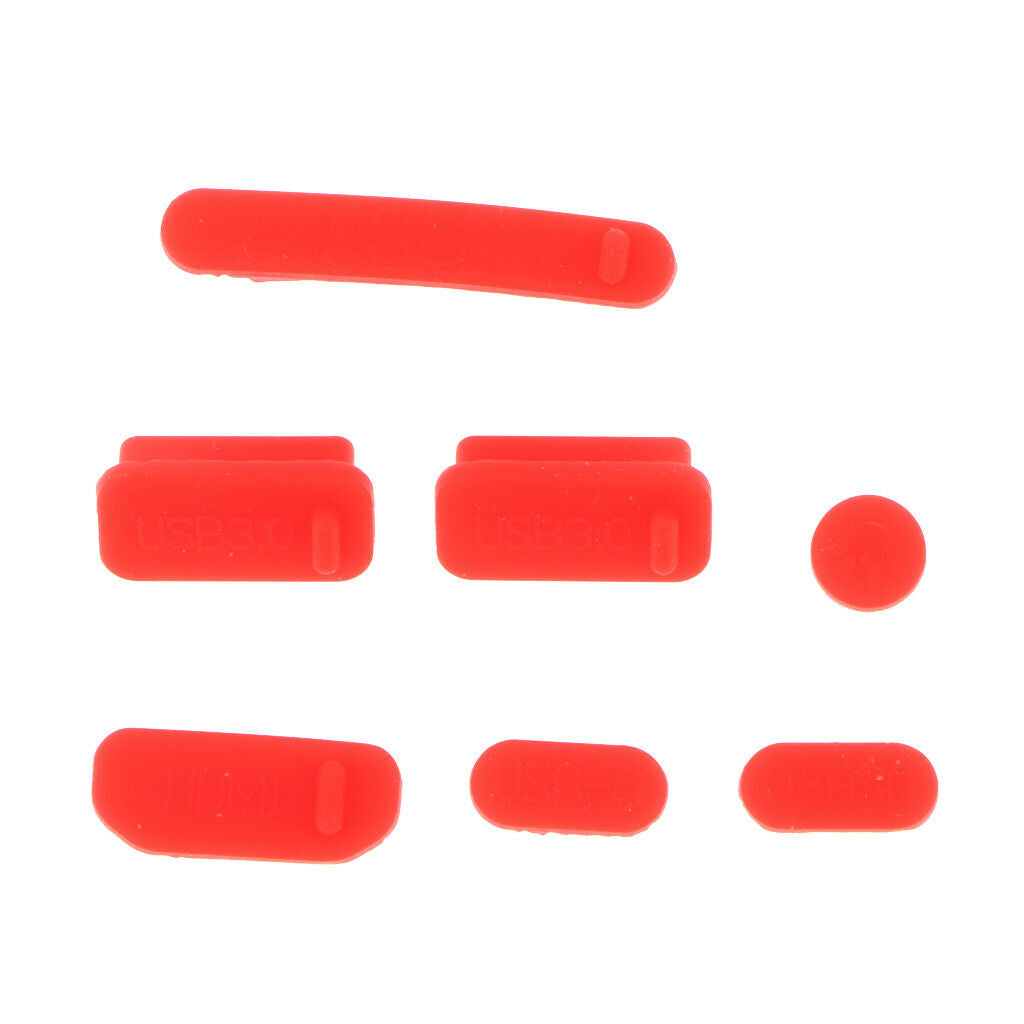 Red + White USB HDMI Audio Port Stopper Dustproof Cover Coverper For PC