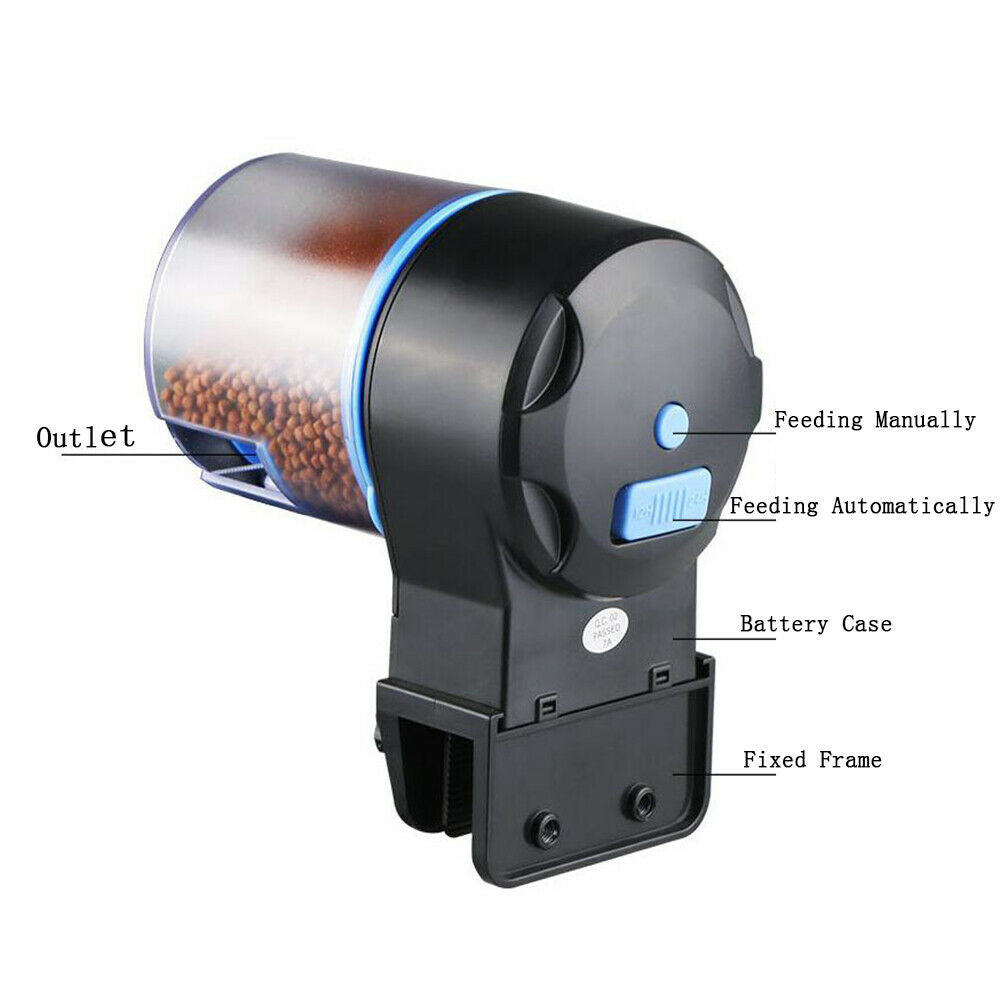 Auto Fish Food Feeder Dispenser + Aquarium Fish Hatchery Breeding Case Large