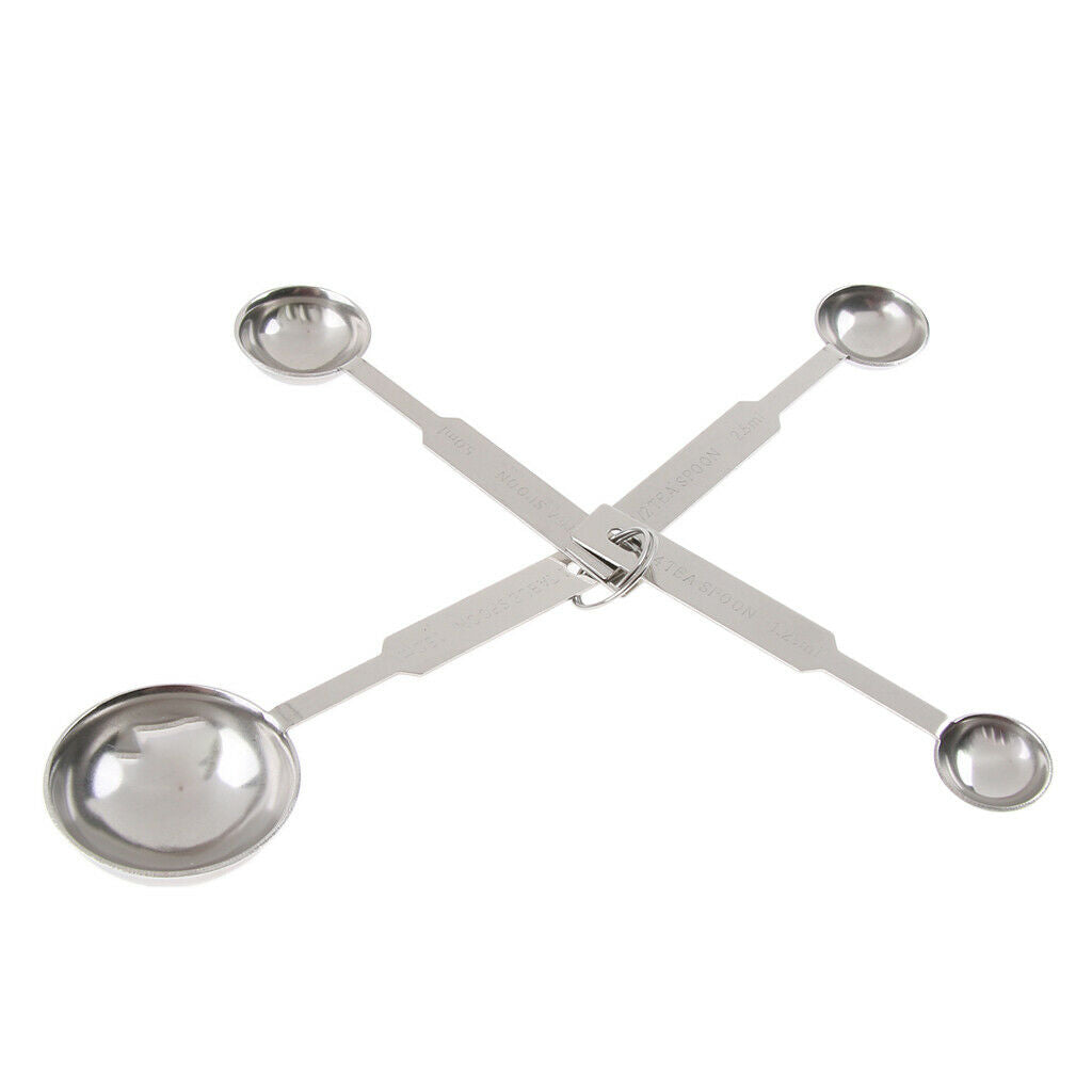 4pcs Stainless Steel Measuring Spoons Teaspoon Tablespoon Kitchen Tools