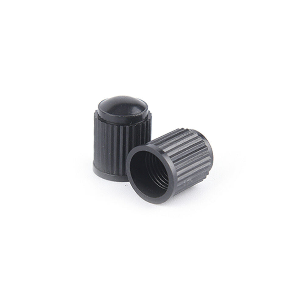 100pcs Black Plastic Dust valve caps bike car wheel tyre air valve stem caps _DD