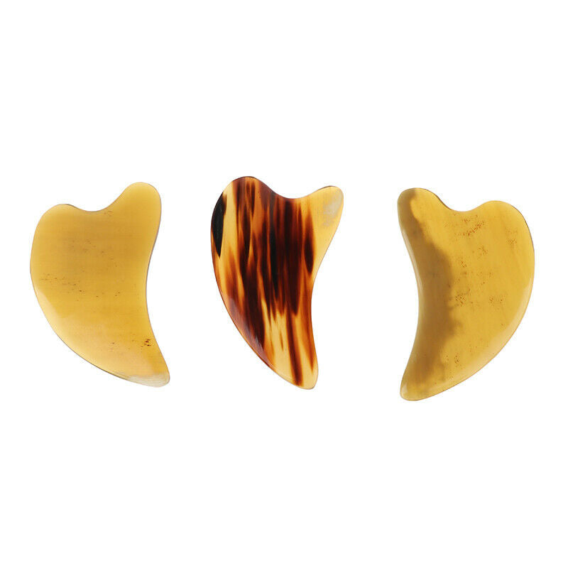 Natural Ox Horn Gua Sha Board Facial Lift Neck Body Scraping Massage To.l8