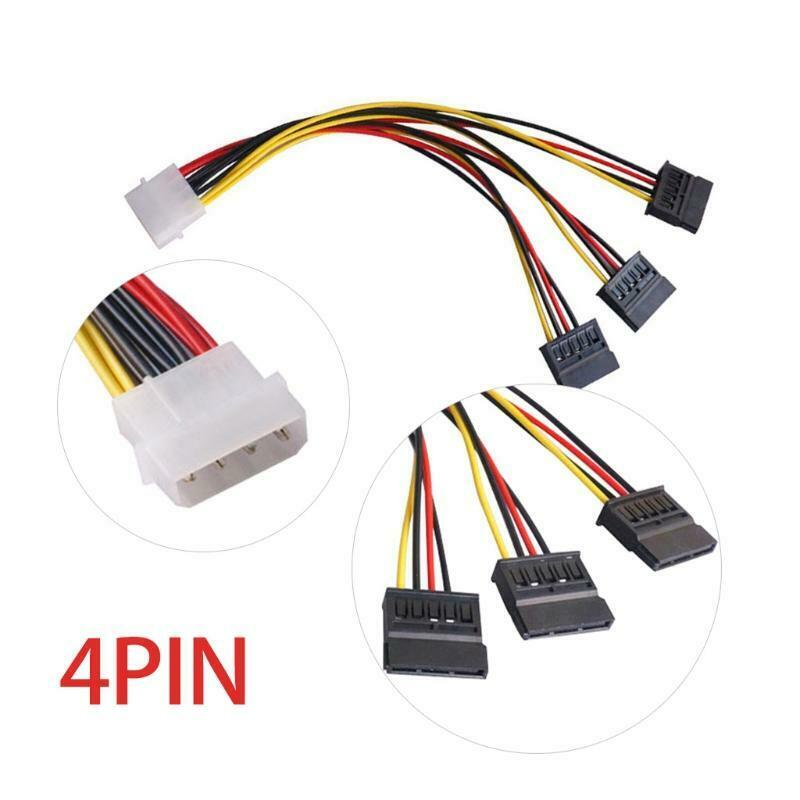 SATA Power Splitter Adapter Cable 4Pin IDE To 3xSATA 1 to 3 SATA Power Wire