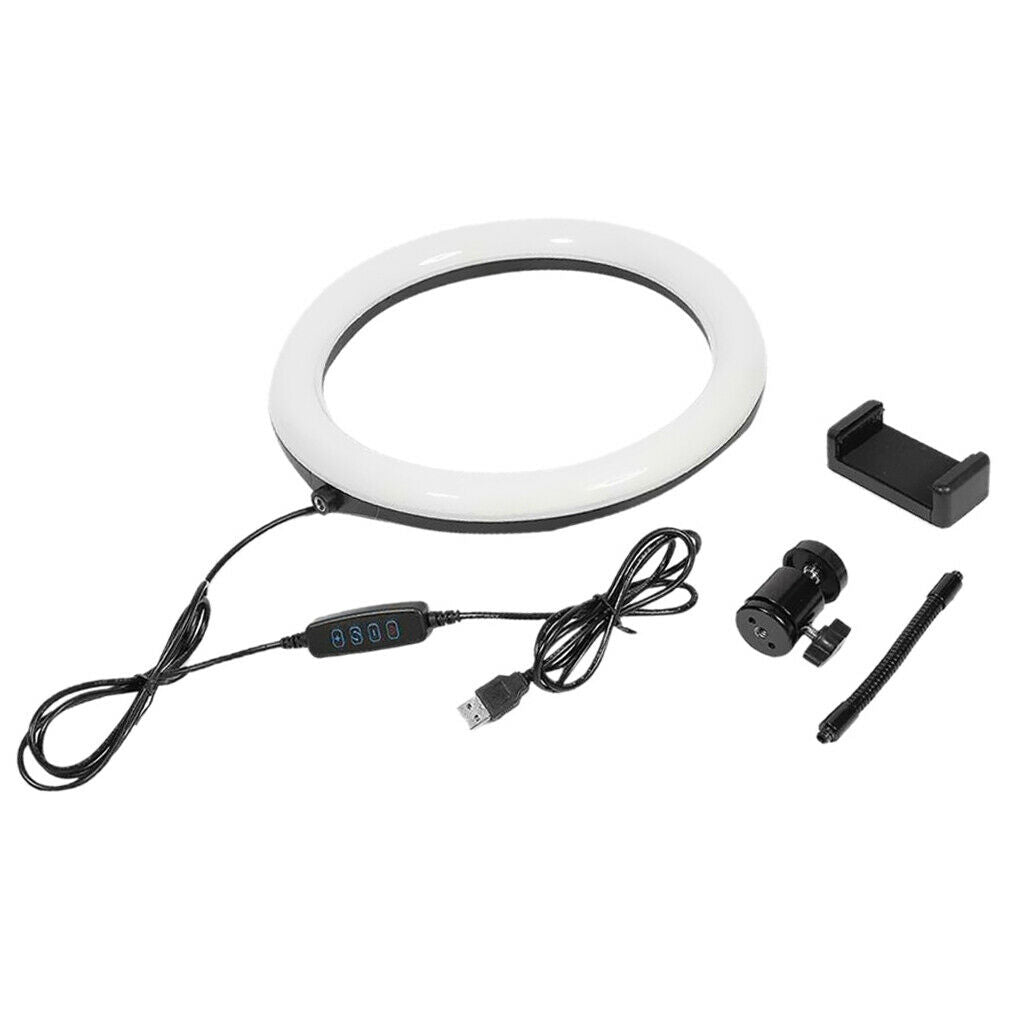 LED Video Light Kit, USB Ring Lamp 3200K/5500K Dimmable Photography Accessory