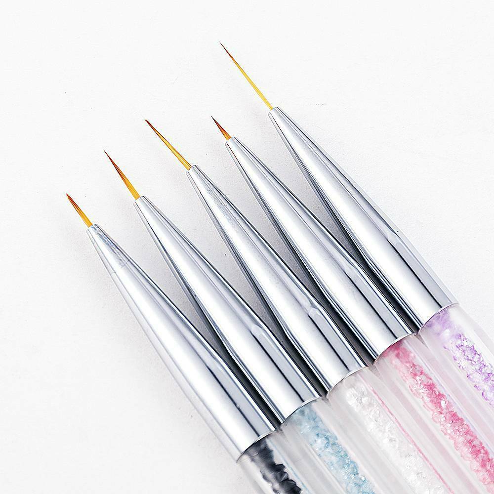 5X Nail Art Pen 2-Way Dotting Drawing Painting UV Gel Liner Polish Brushes Hot