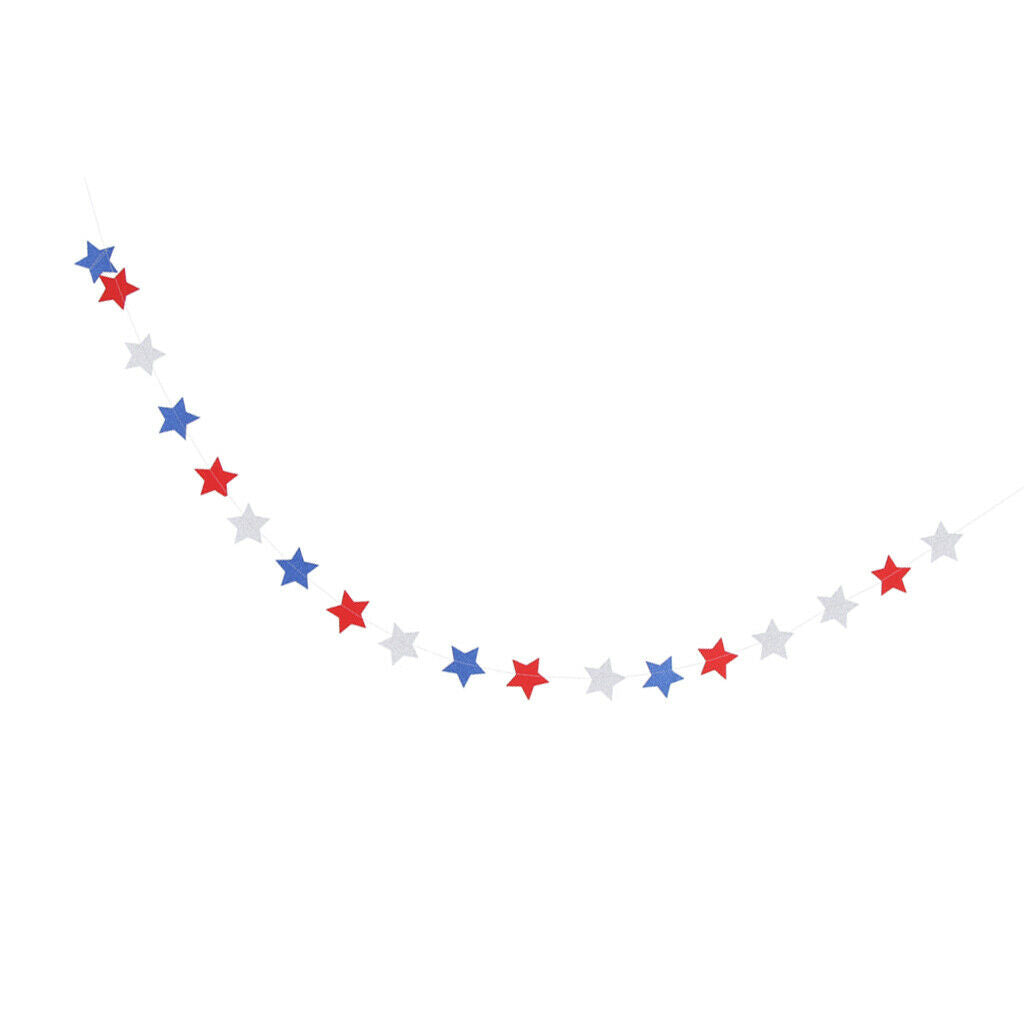 Paper Sparkling Star Garland Bunting Banners Home Party Hanging Decoration