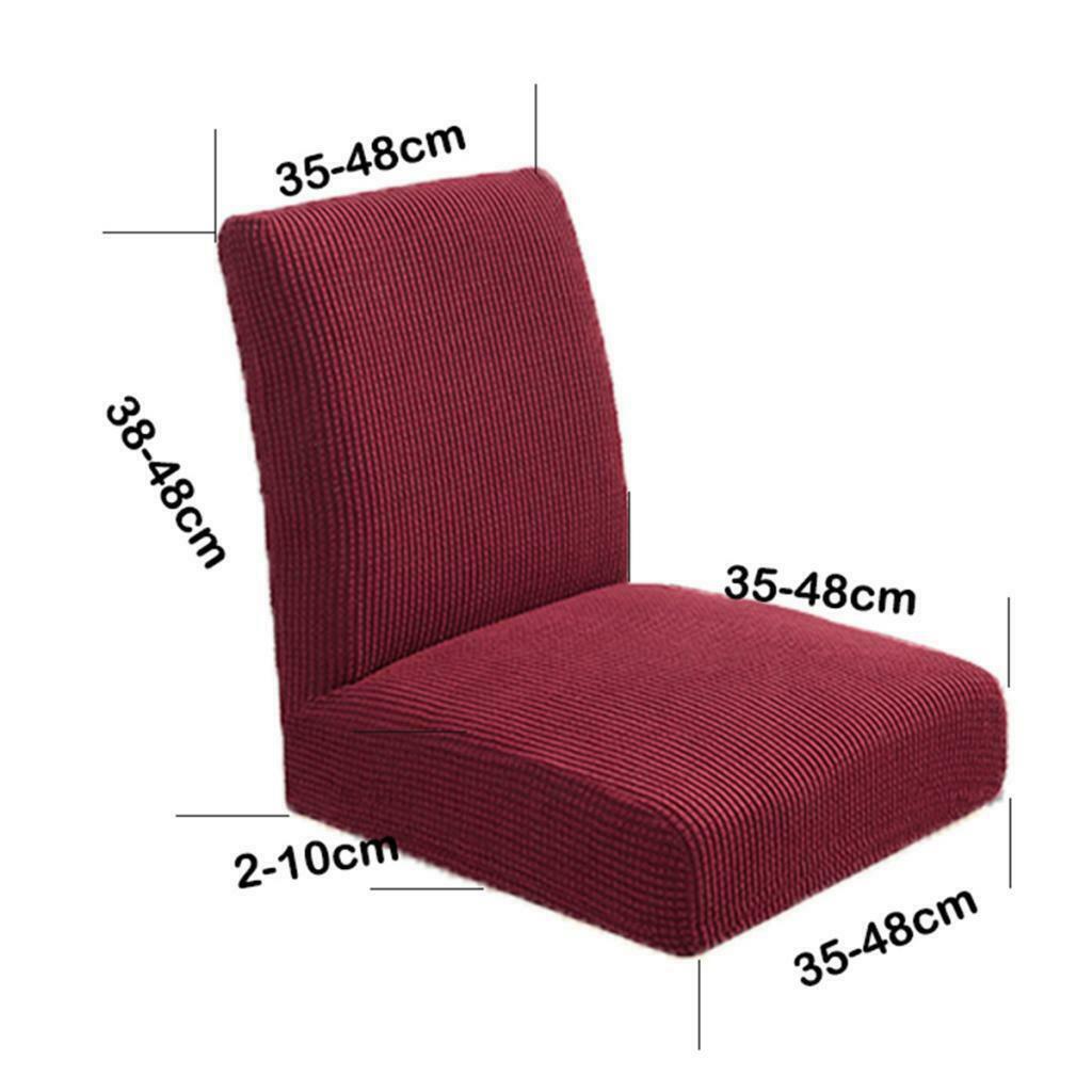 2 Pcs/Set Soft Stretchable Dining Chair Covers, Spandex Banquet Chair Seat
