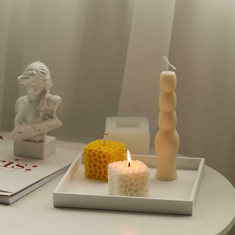 Honeycomb Cute Honeycomb Square Candles Silicone Mold Aromatherapy Candle Mold