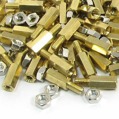 10mm Body Long M3x6mm Male Female Brass Pillar Standoff Spacer 50Pcs T8