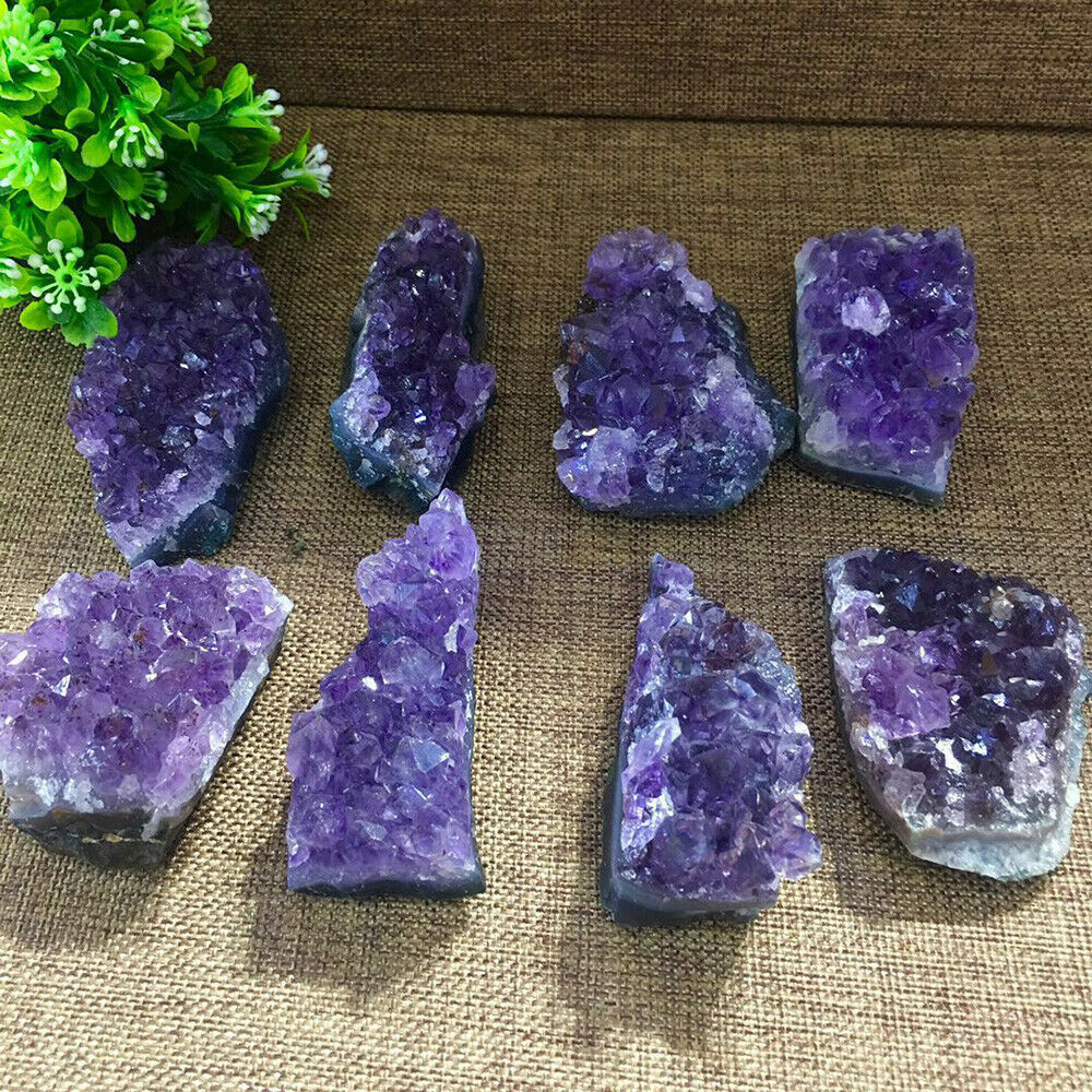 1KG Natural Amethyst Quartz Geode Druzy Crystal Cluster Healing Specimen Decor