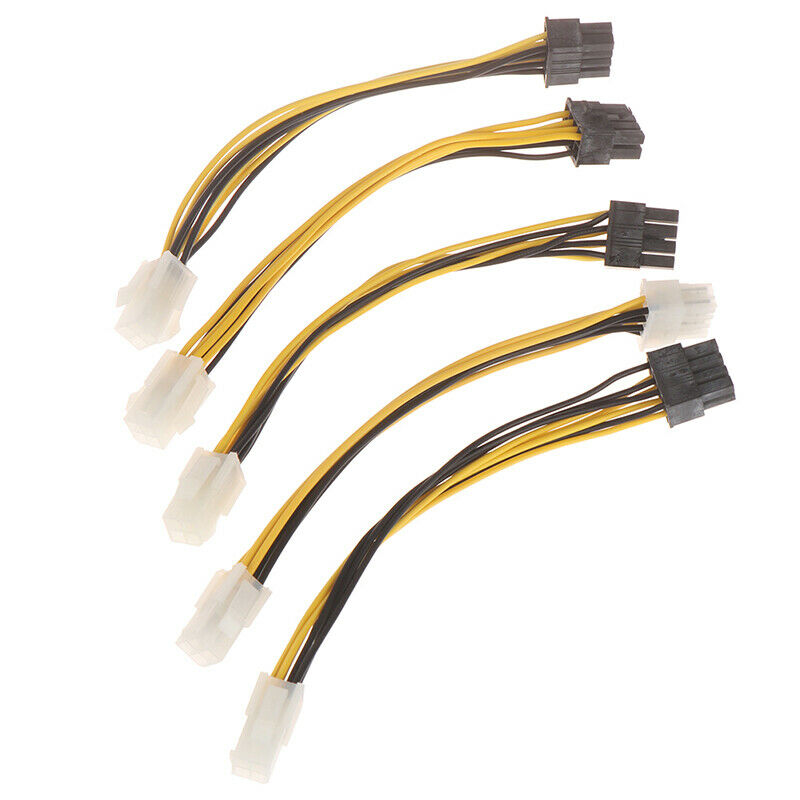 5Pcs ATX 4 Pin Male to 8 Pin Female EPS Power Cable Adapter CPU Power Con.l8