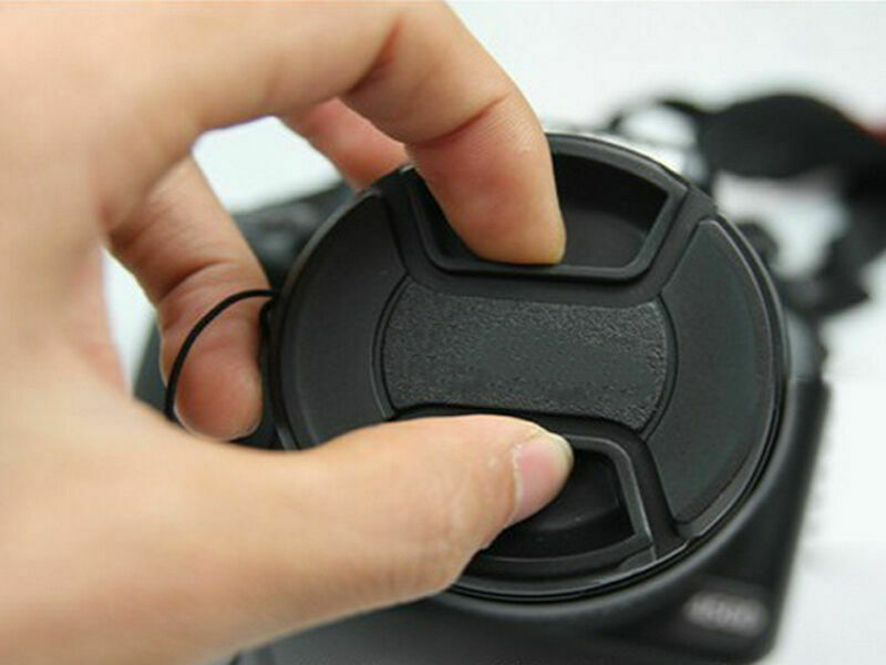 49mm Camera Snap-on Front Lens Covers For Canon Nikon Fuji Sony with String