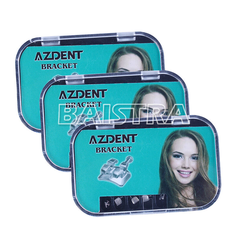 10 X AZDENT Dental Orthodontic Monoblock Bracket Braces Mini MBT.022 Hooks 3-4-5