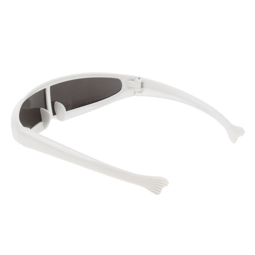 2PCS Futuristic Narrow Mirrored Visor Sunglasses Space Alien Robot Glasses