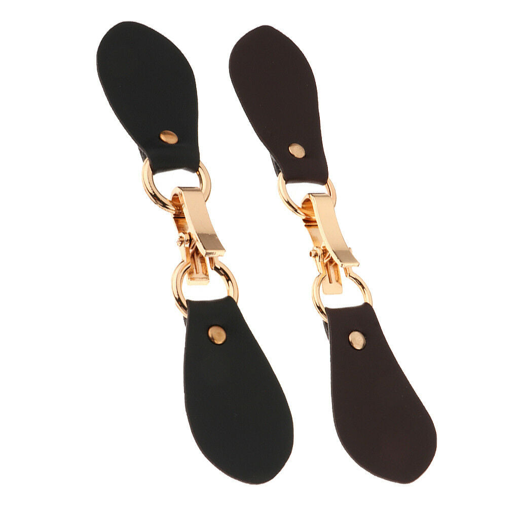 2 Pairs Leather Horn Toggle Buttons Trench Duffle Fastener for Coat Sweater
