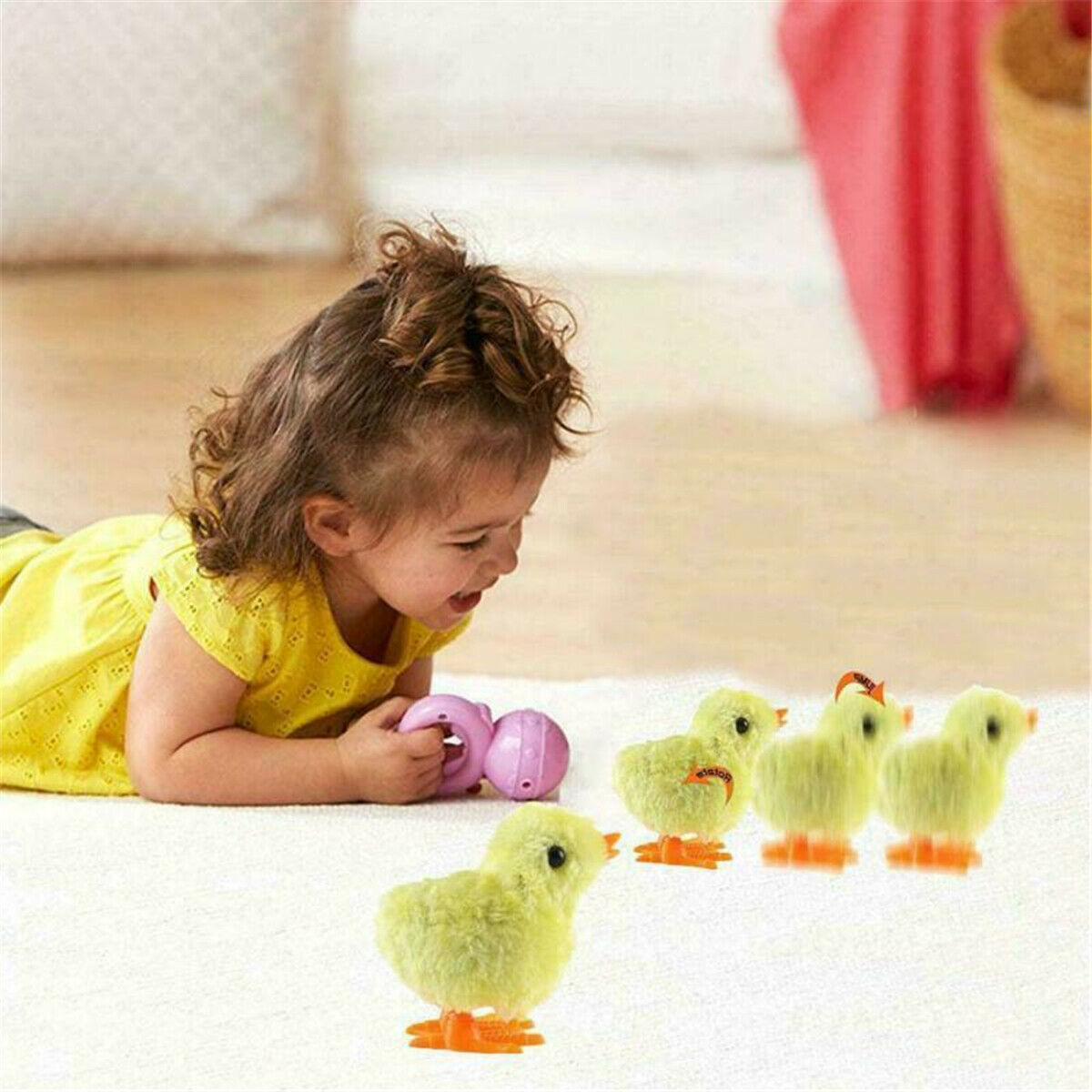 1pc Wind-up Hopping Jumping Chicken Clockwork Walking Children Kids Toys Random