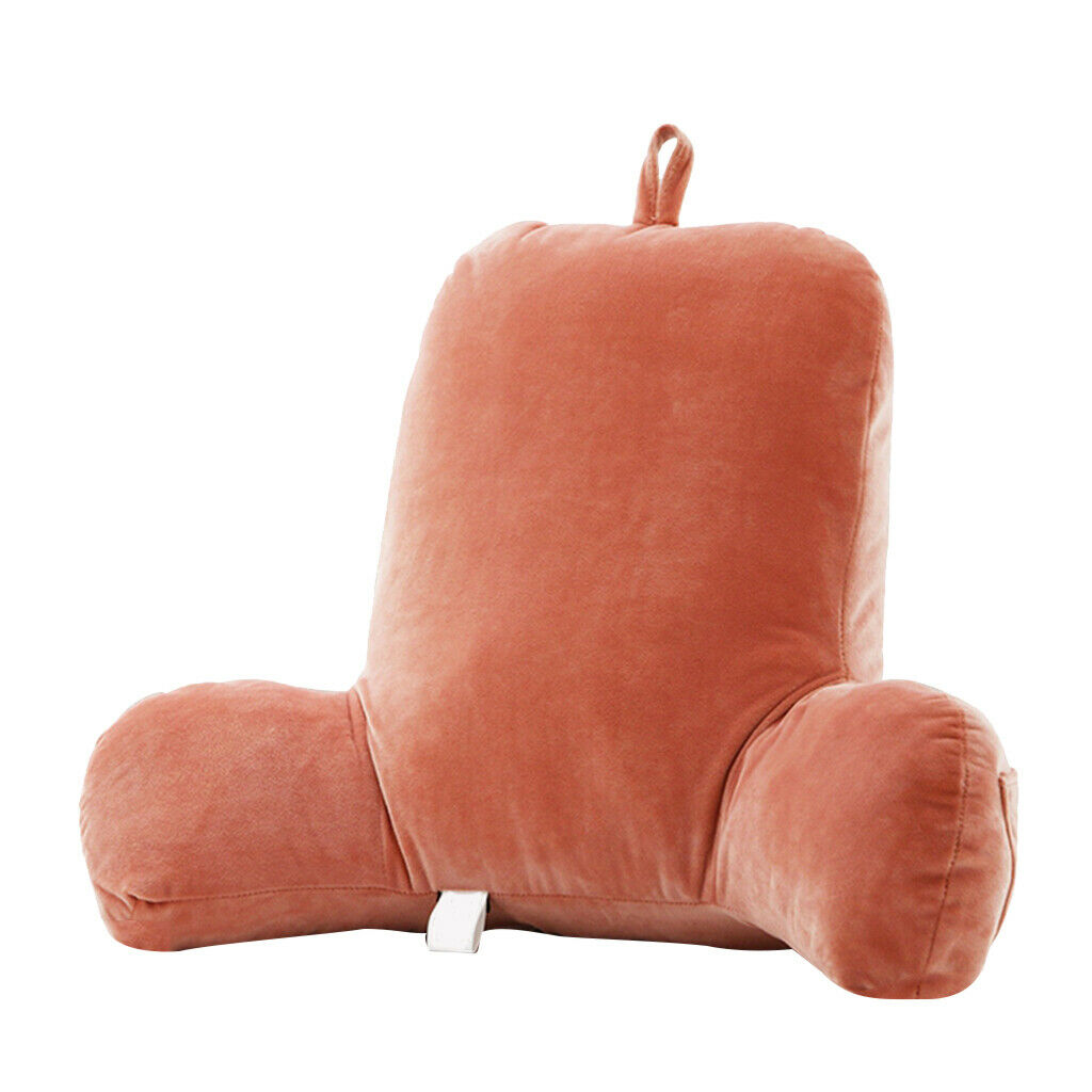 Large Bedrest Hollow Cotton Reading Pillow with Removable Cover Pink