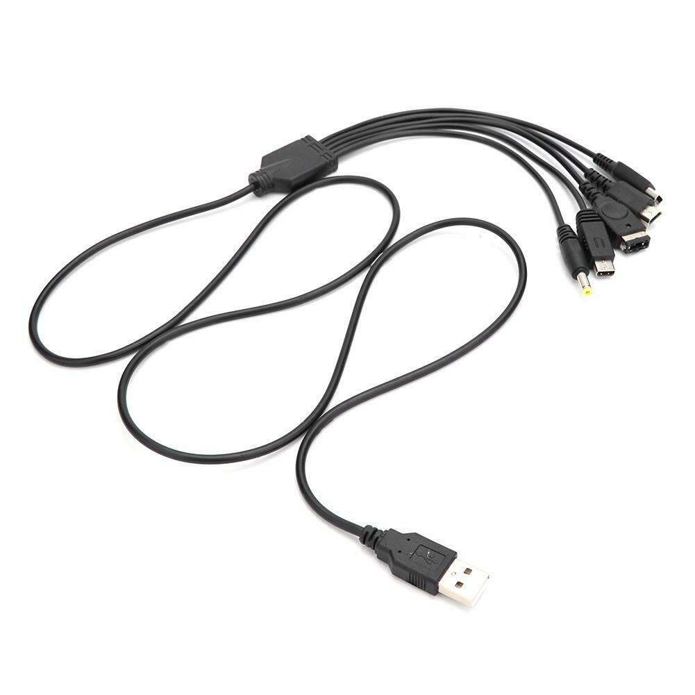 5 in 1 USB Charger Cable Fit for Nintend NEW 3DS XL NDS Lite NDSI LL WII U @