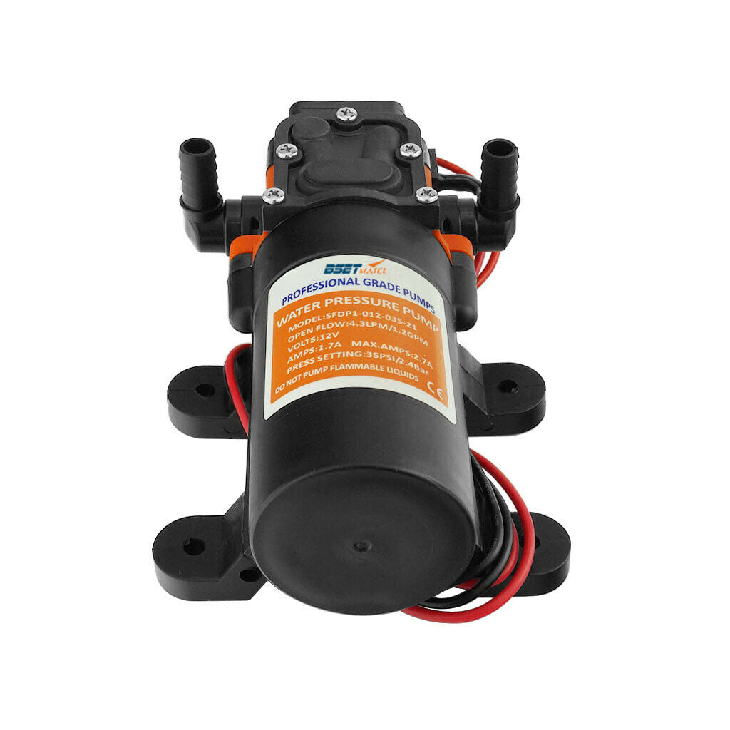 12V 35 PSI 21-Series Diaphragm Water Pressure Pump Caravan Accessories
