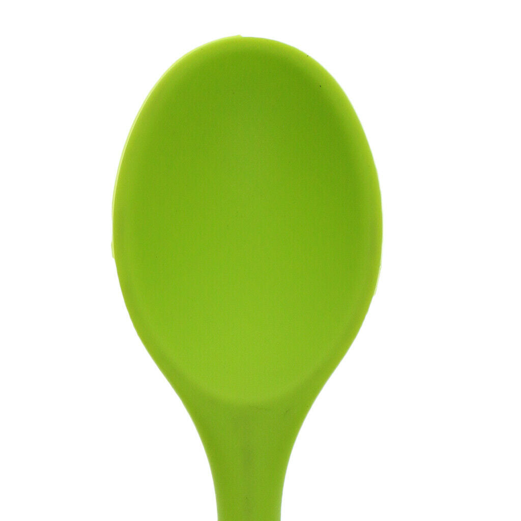 Silicone Ladle Soup Spoon Utensils Non-stick Cooking Kitchen Tools Green