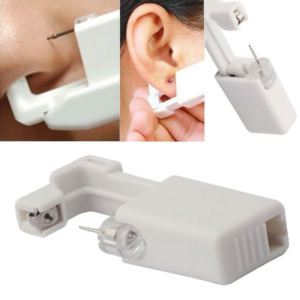 Professional Steel Ear Nose Navel Body Piercing Gun Studs Tool Kit 10pcs CA