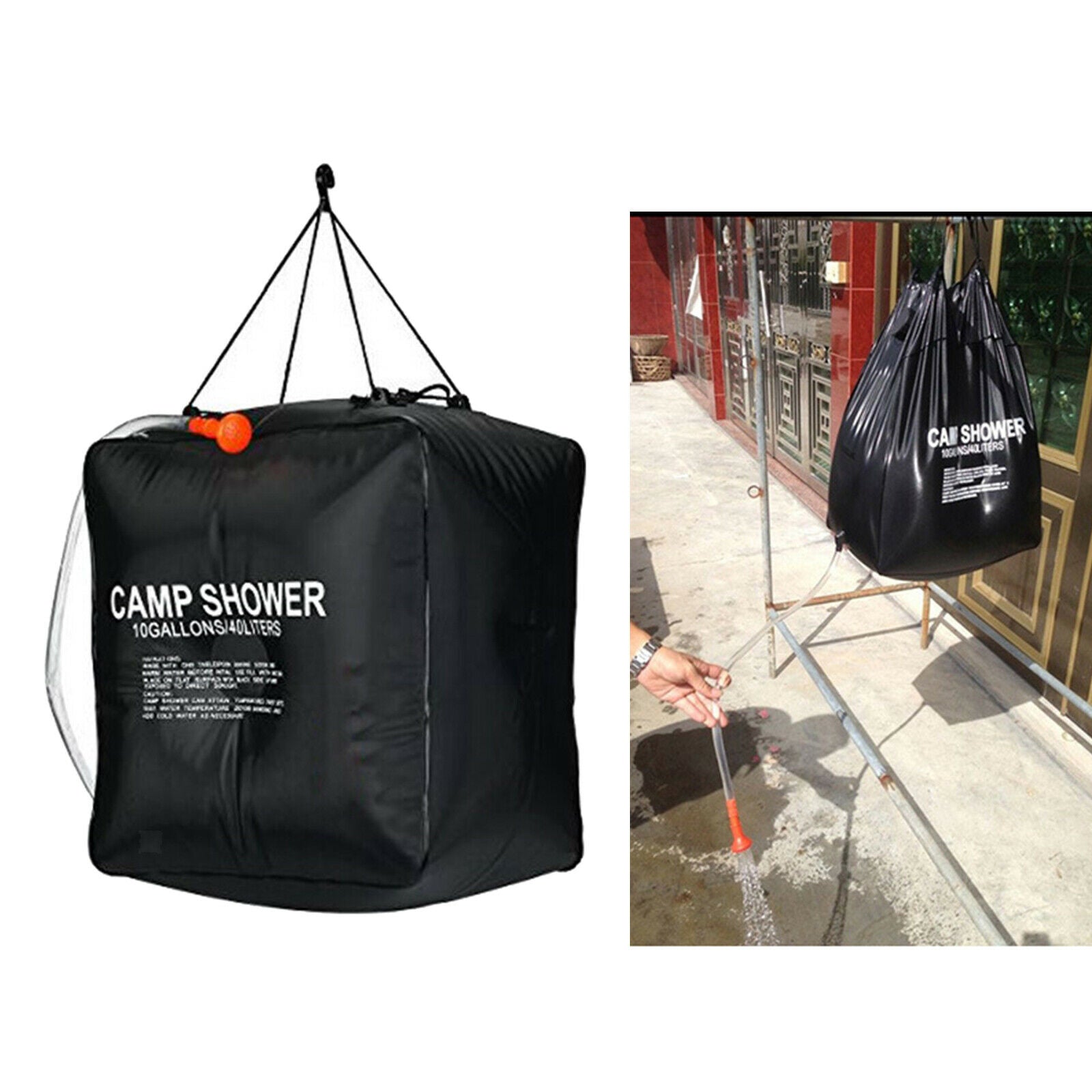 Portable Camp Shower Bag 10 gallons 40L Camping Bathing Water Bag Hiking