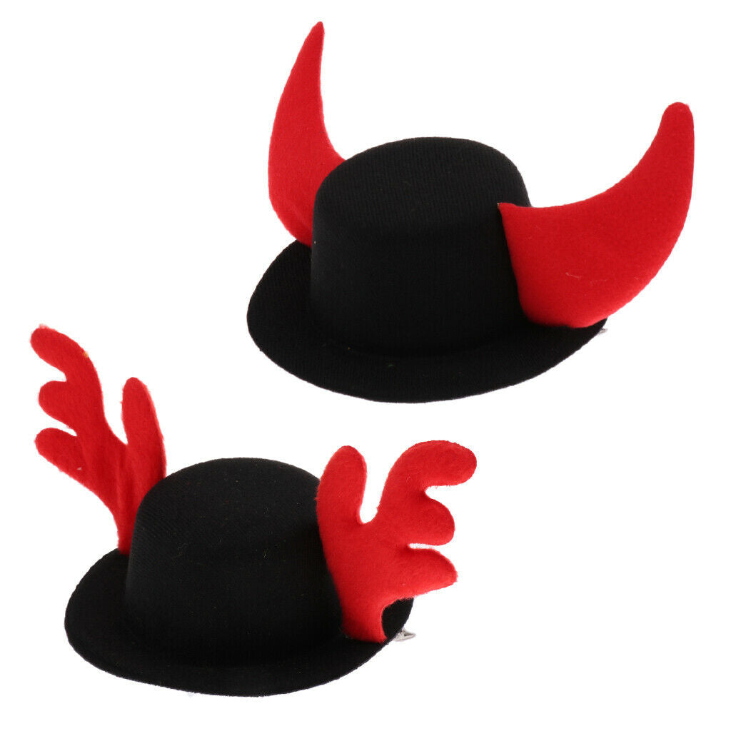 Pet Dog Puppy Cat Horn Hat Christmas Hat for Pets Winter Party Clothes Xmas