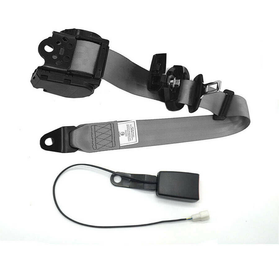 1PCS 3 Point Seat Belt Lap & Diagonal Belt + Warning Cable Fully Adjustable