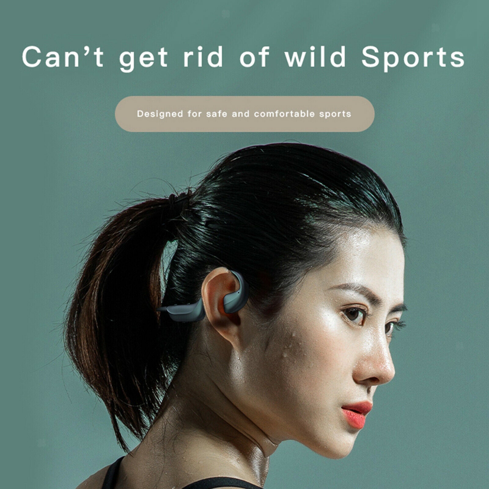 Open Ear Bone Conduction Headphones Bluetooth 5.1 for Gym Sports Fitness