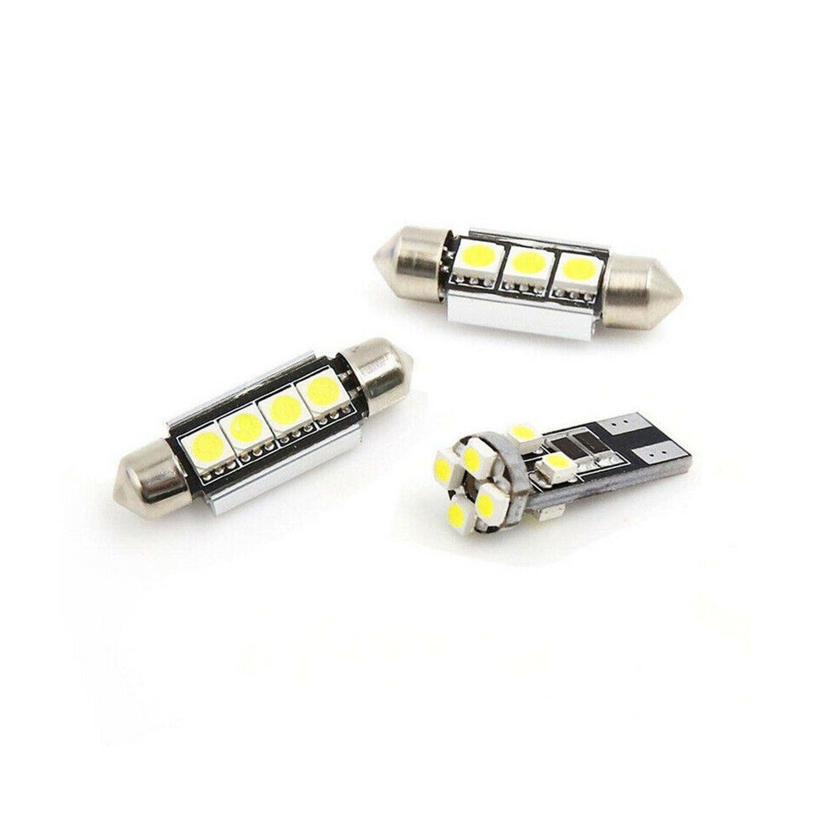 21pcs Interior White LED Light Kit Car Dome Door Footwell License Plate Bulbs