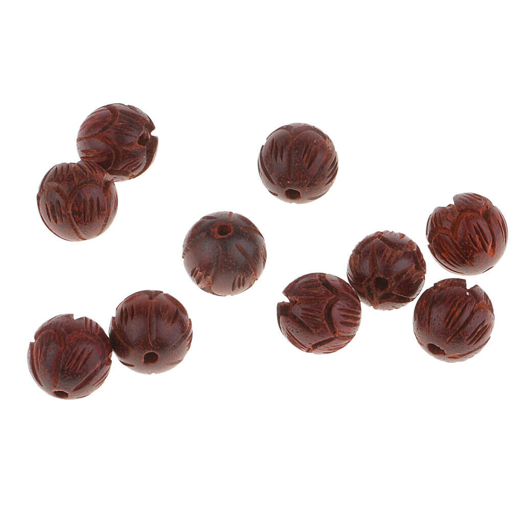 Sandalwood  Wood Lotus Mara Beads Sapcer Beads DIY Jewelry - 10mm