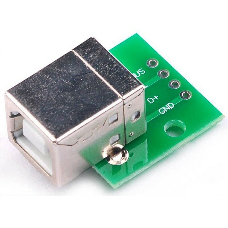 2 X Usb Type B Female Socket Breakout Board 2.54Mm Pitch Adapter Connector C9SS4