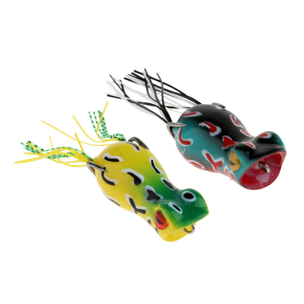 2 X Fishing Bait Frog Bait Artificial Baits With Hooks