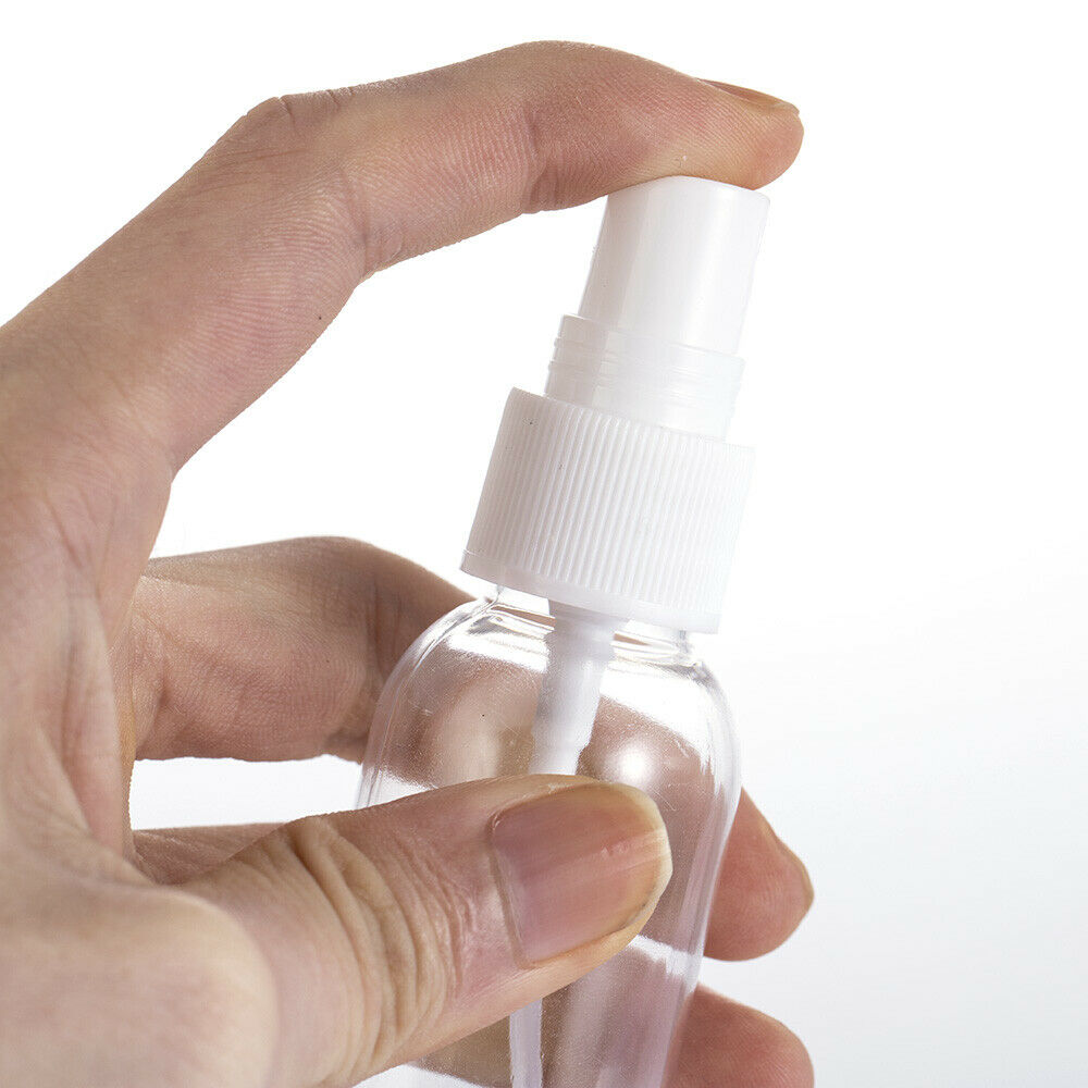 5 Pcs/Set 60ml 2OZ Travel Transparent Plastic Empty Spray Bottle Reuse US