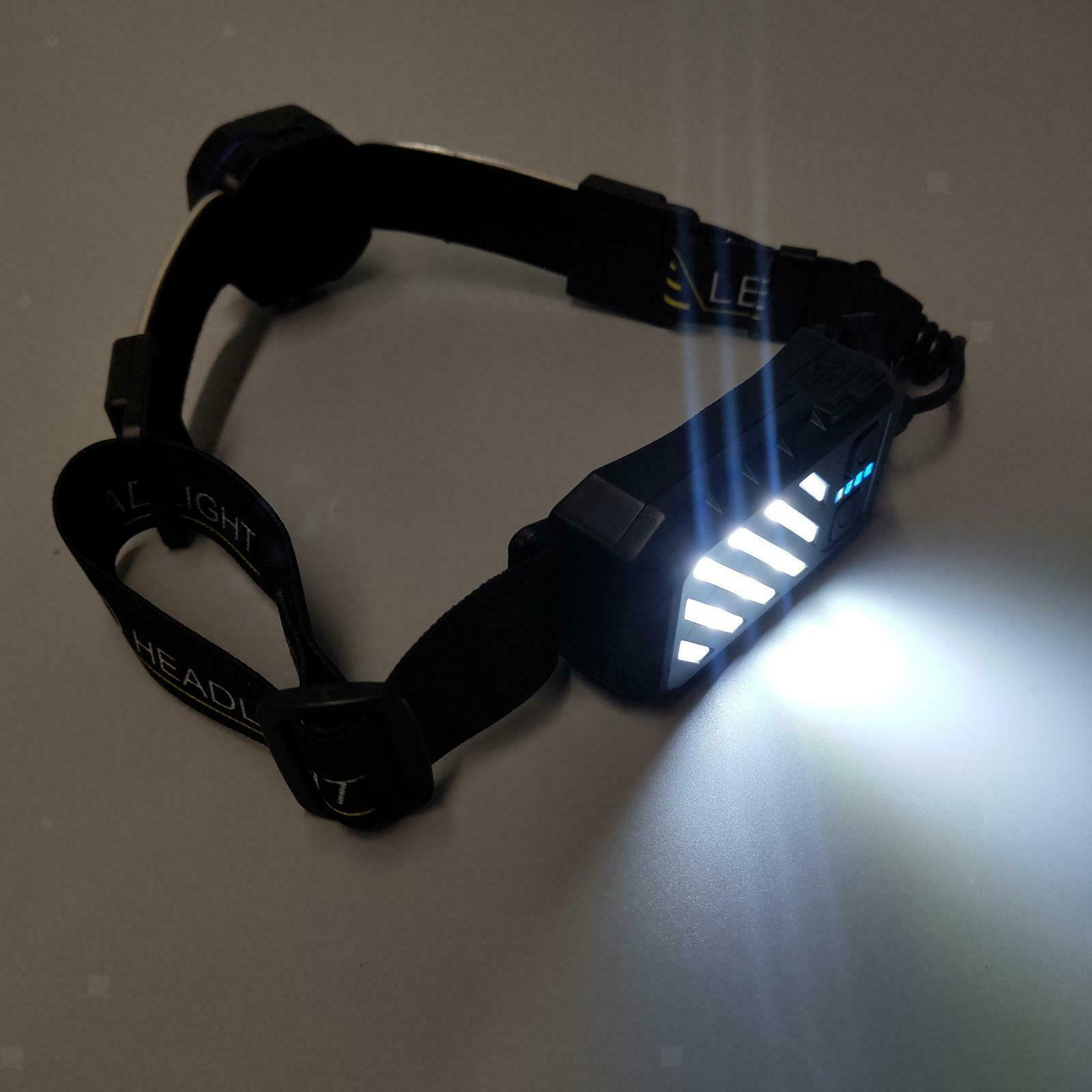 7 Mode USB Rechargeable Headlamp COB LED Head Light Torch Outdoor Flashlight